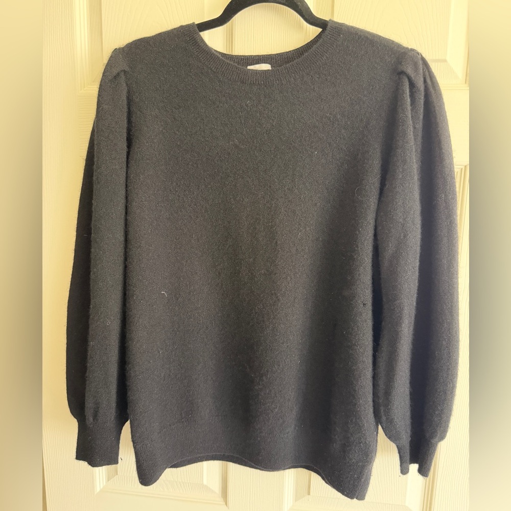 Chico's Elegant Black Crew Neck Cashmere Sweater (XL) Size 3
